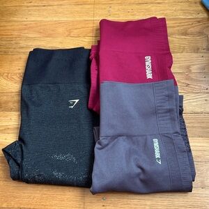 Gymshark leggings- 3 pair